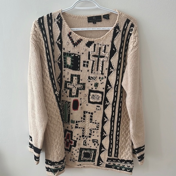 Size small oversized sweater with pattern - Picture 1 of 4